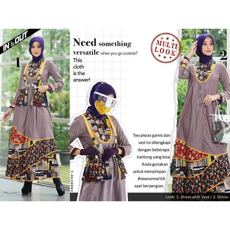 Tuneeca T-0620003 Tuneeca In & Out Diskon Sale Promo Gamis Long Dress