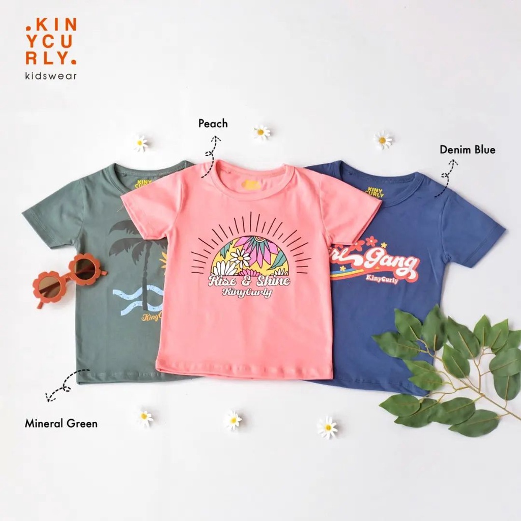 KAOS ANAK PEREMPUAN KINY CURLY USIA 2-8 TAHUN