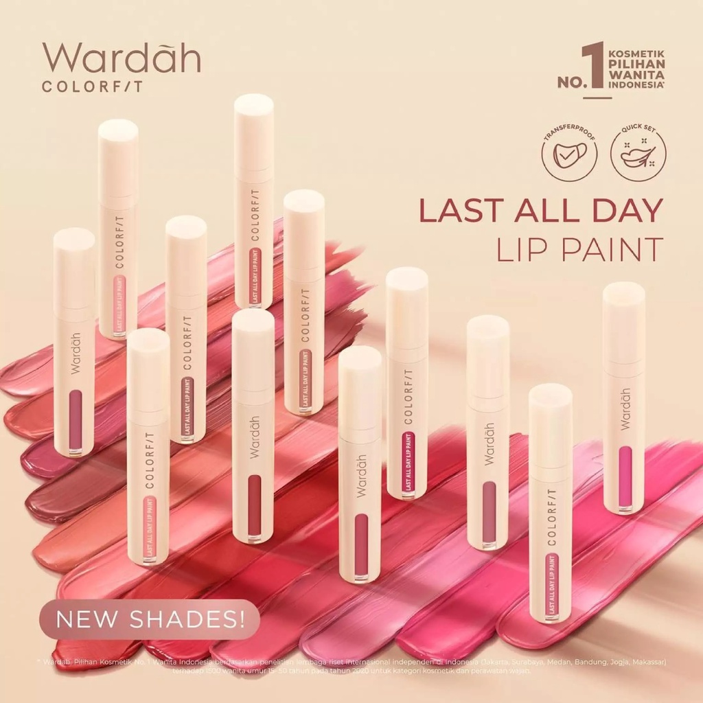 Wardah Colorfit Last All Day Lip Paint 4.2 g - Lip Cream
