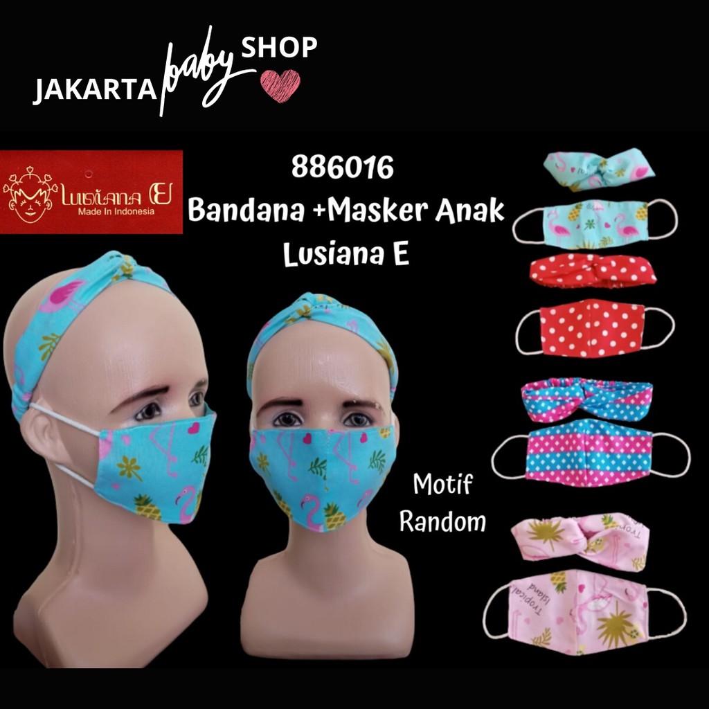 BANDANA +  MASKER ANAK LUSIANA E 886016