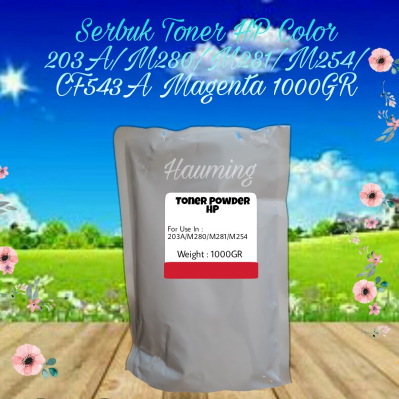 Serbuk Toner HP 203A M280 M281 M254 M254DN M254NW M280NW M281CDW M281FDN CF543A Magenta 1kg