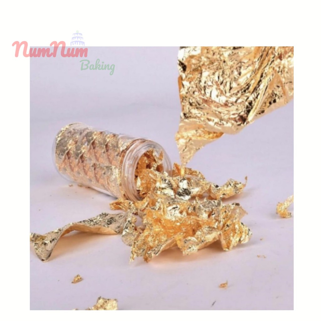 

JUMBO EDIBLE SHEET LEAF GOLD LEAF FLAKES 24K GOLD