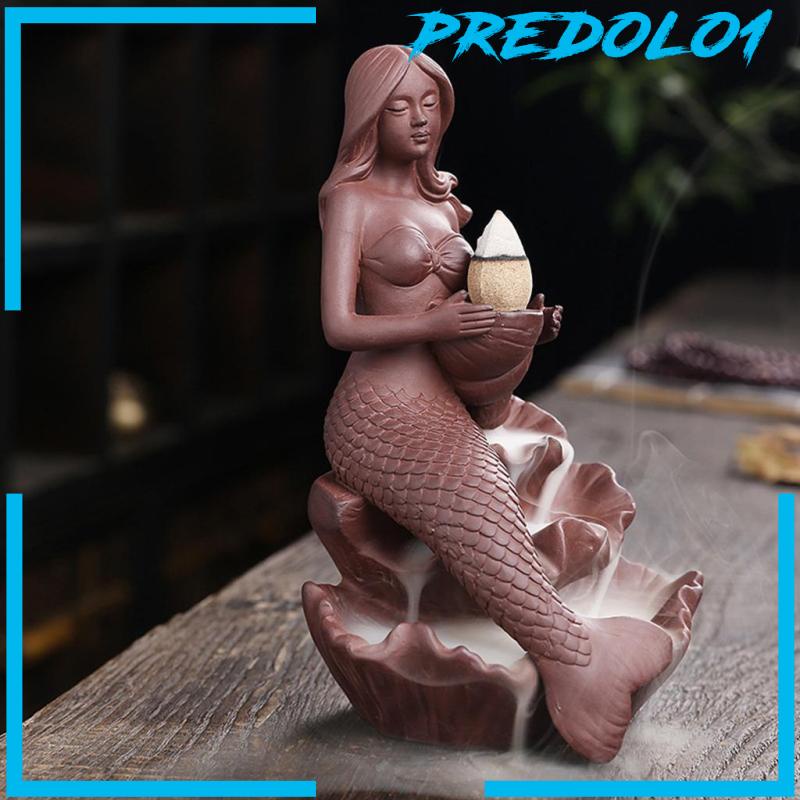 [PREDOLO1] Purple Clay Backflow Incense Cone Burner Aroma Yoga Incense Holder Censer