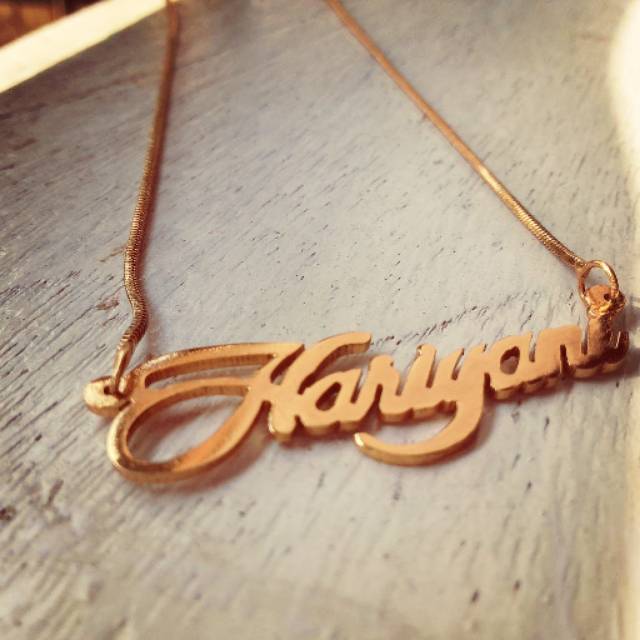 Bulbberryshop - KALUNG NAMA FASHION WANITA ANTI KARAT SELAMANYA / BISA LAPIS EMAS ASLI model hariani