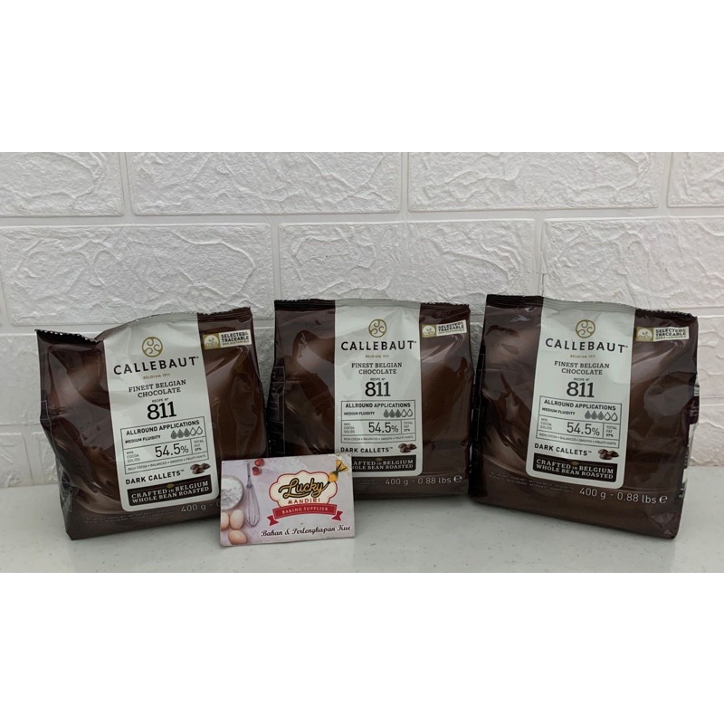 

callebaut belgian chocolate dark callets 400gr / compound coklat