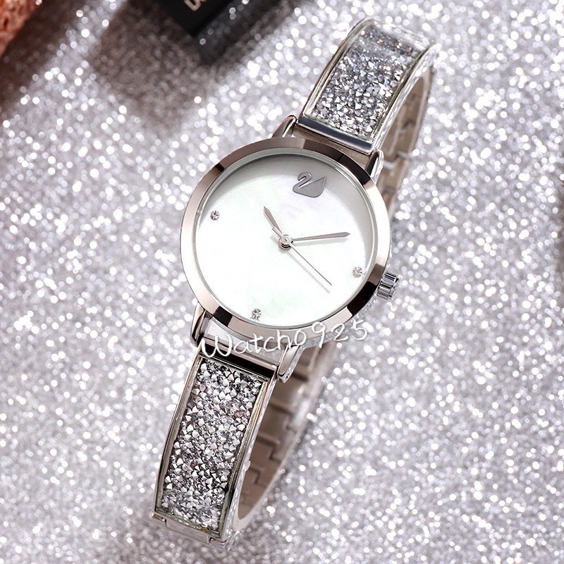 [READY STOCK] JAM TANGAN WANITA MURAH CEWEK QUARTZ STARRY SKY DIAMOND STAINLESS STEEL WATCH W18 W127