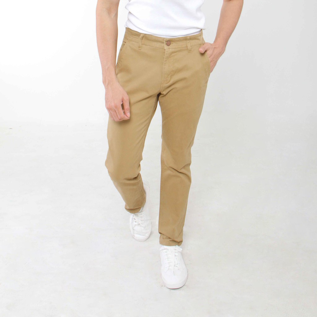 Benhill Celana Pria Panjang Chinos Premium Katun Strecth  Coklat 22657-32523