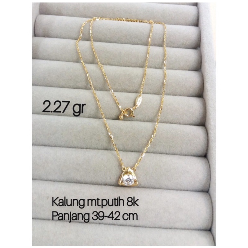 Kalung wanita dewasa fashion simpel mata elegan kadar 375/8k