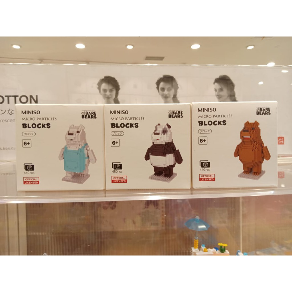 We Bare Bears Mainan Anak Lego Building Block Miniso Original Murah