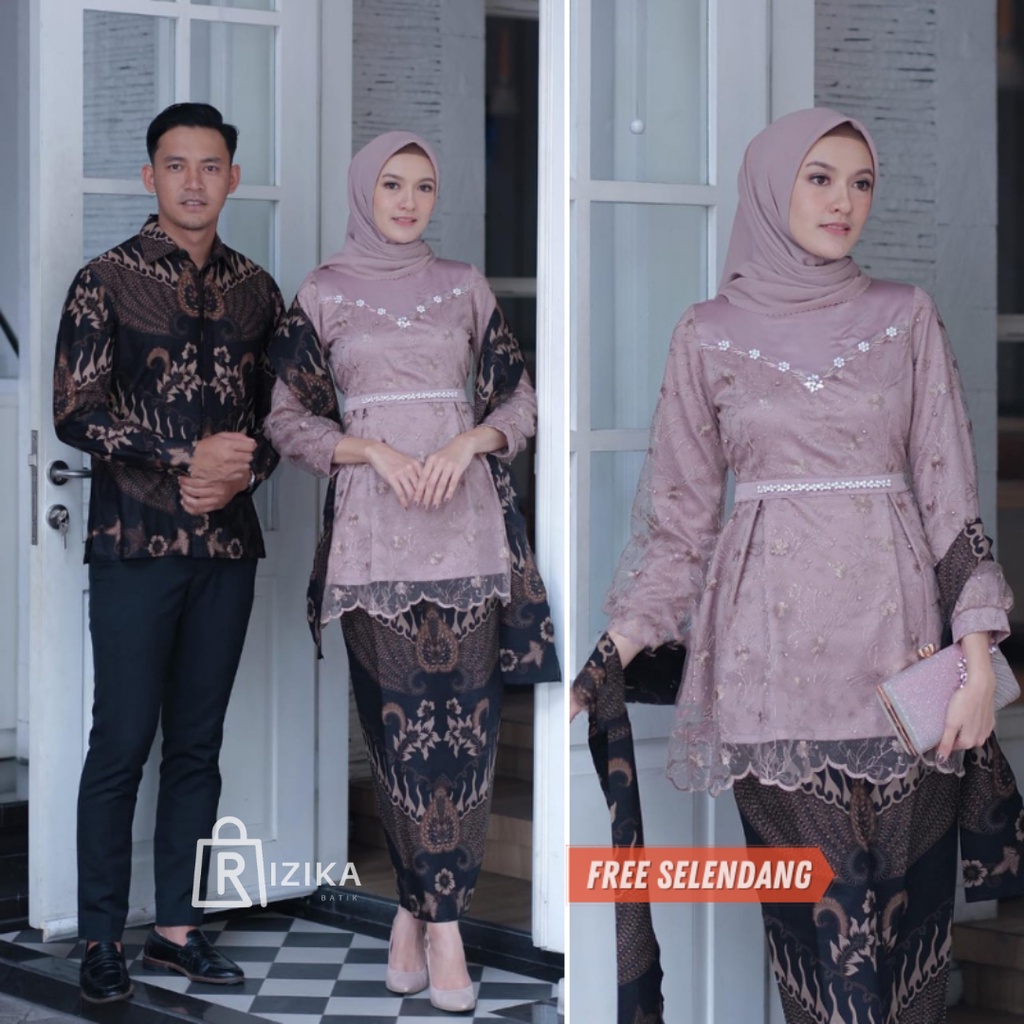 Kebaya Couple Modern Kebaya Wisuda Lamaran Baju Tunangan Batik Brukat Terbaru Baju Couple Pasangan Kondangan Terbaru 2022