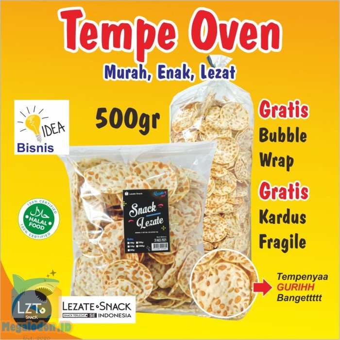 

Kripik Tempe Sagu 500gr / Keripik Tempe Oven Rasa Original / Keripik Sehat bergizi