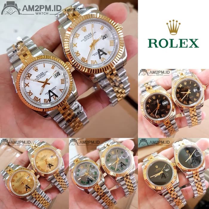 Suplier Rolex Oyster Perpetual Datejust Roman Auto Couple Two Tone