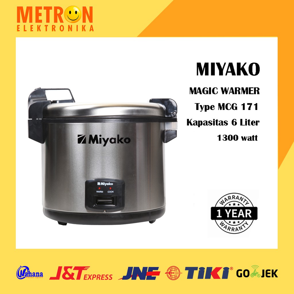 MIYAKO MCG 171 / MAGIC WARMER PLUS 6 LITER / RICE COOKER 1300 WATT / MCG171