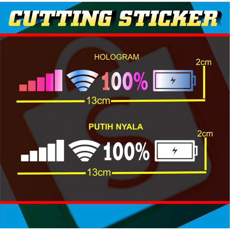 cutting stiker notifikasi hp#hologram