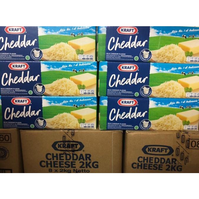 Jual Keju Kraft Cheddar Kemasan 2Kg | Shopee Indonesia