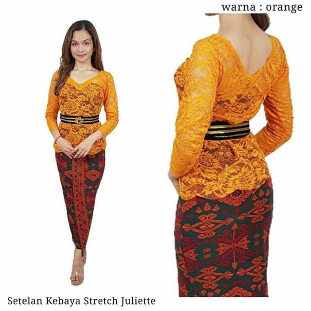 Setelan Kebaya Bali Strech Sabrina Motif Juliete