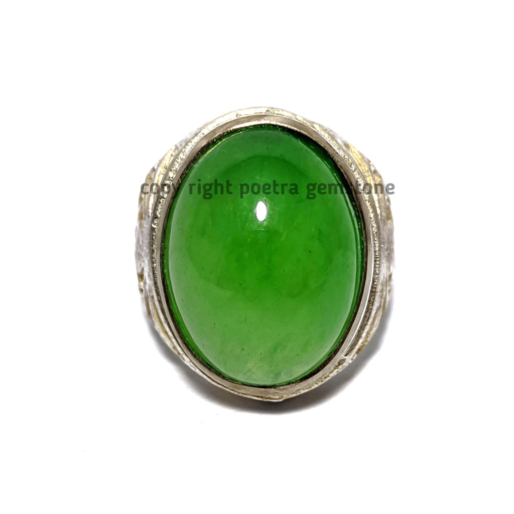 Natural Batu Akik Giok Burma Jade it Jade Ring Alphaka GBJ02