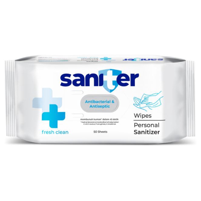 SANITER ANTIBACTERIAL & ANTISEPTIC WIPE - TISU BASAH SANITER