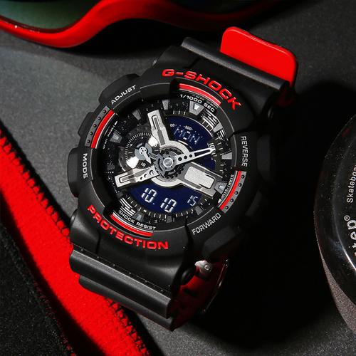 [spot]Casio G-shock Satu potong GA110-100 Gshock GA110 Water Resistant ORI-BM Fullset - BLACK RED