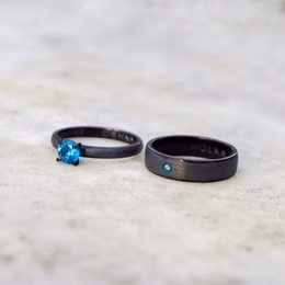 GARANSI 1 TAHUN - BLACK RUSTIC RING EMAS PALLADIUM