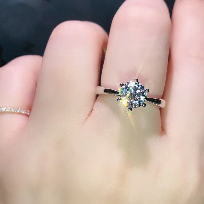 Cincin 925 Silver Adjustable Hias Kristal Berlian Gaya Korea Untuk Wanita