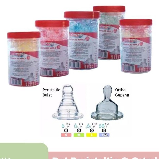 RELIABLE Dot Botol Susu Bayi Peristaltic &amp; Ortho | Silicone Nipple Reliable |Dot Silikon Peristaltik