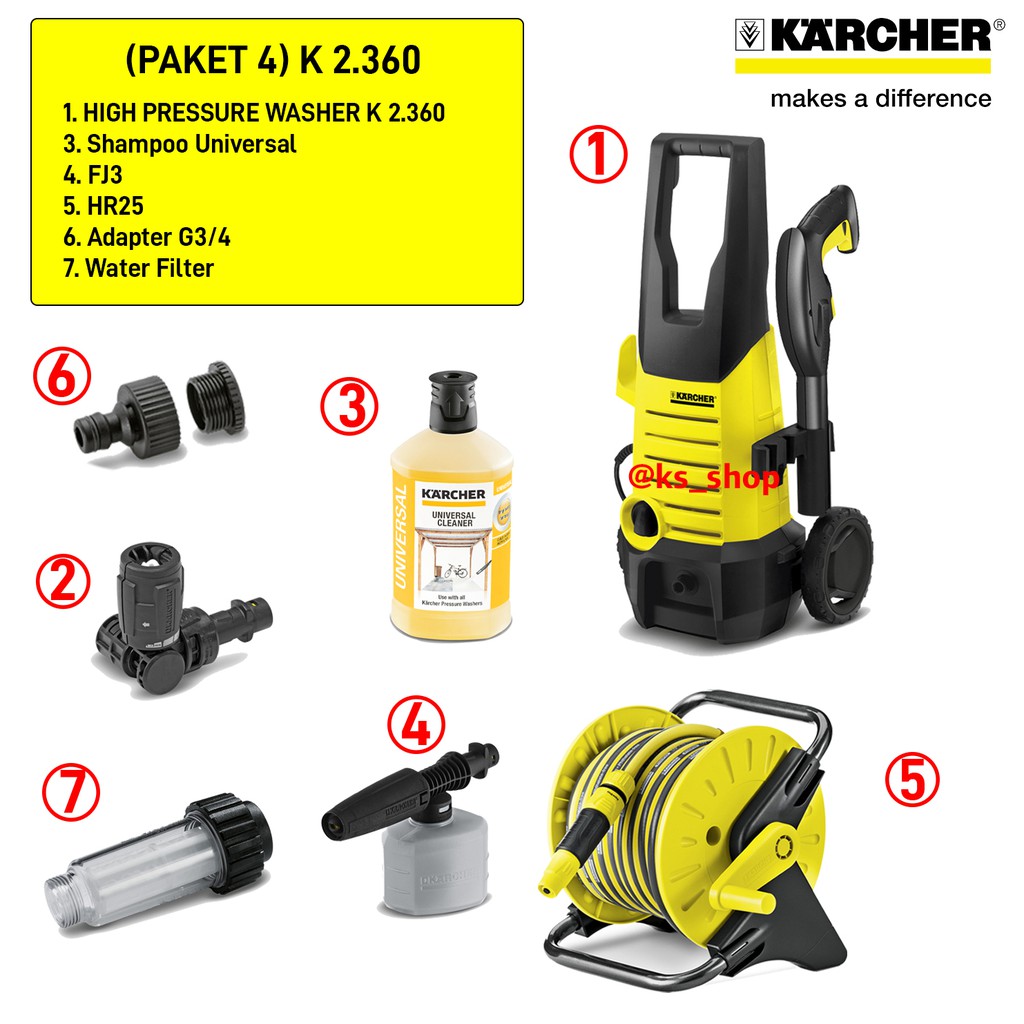 Karcher K2 360 - Karcher K2.360 - Karcher K 2.360 - Karcher High Pressure Cleaner K2360 Paket D