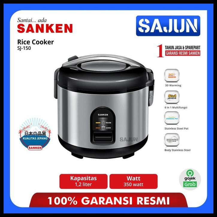 Sanken SJ150 Rice Cooker 1.2 Liter Super Com 6 in1 Sanken SJ-150
