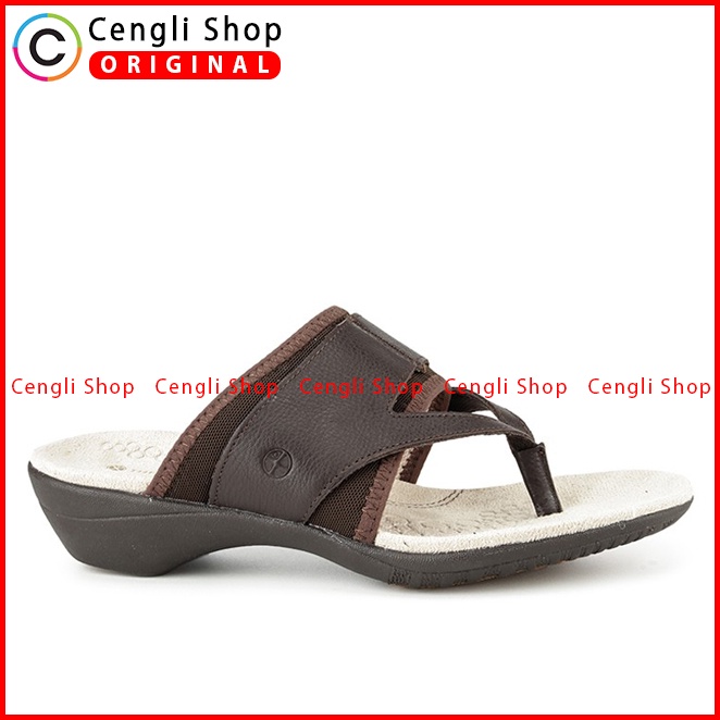 SANDAL WEDGES KULIT HUSH PUPPIES WANITA ORIGINAL TERBARU COKLAT HW51