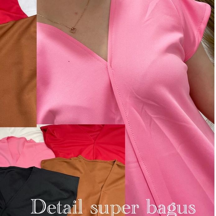 BLOUSE VALERIE SCUBA FIT XXL /SCUBA TEBAL/BLOUSE SCUBA HALUS OVERSIZE