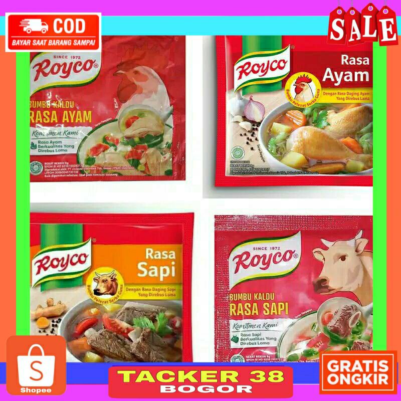 

ROYCO BUMBU KALDU AYAM DAN SAPI 9 GRAM HARGA PER 1 SACHET