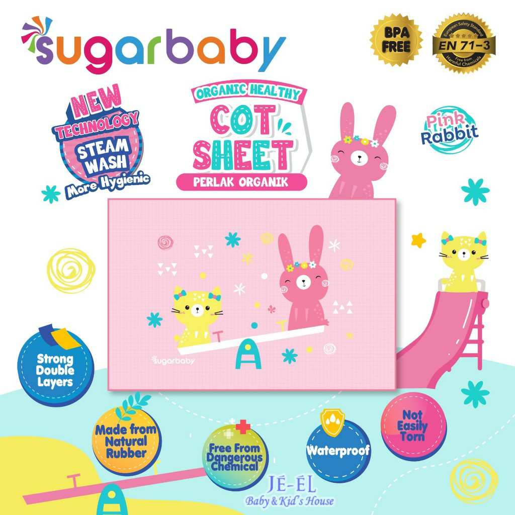 Sugar Baby NEW Organic Healthy Cot Sheet / Perlak Bayi Organik Sugar Baby