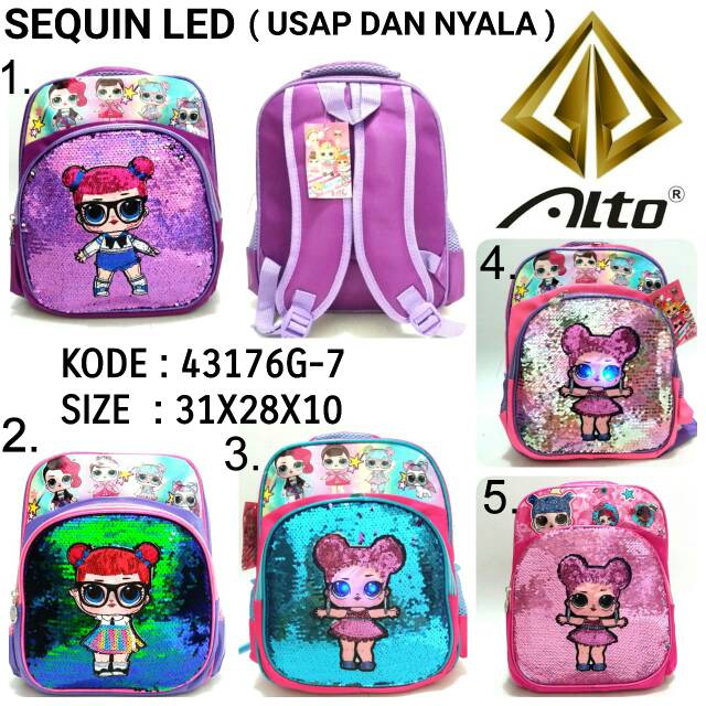 TAS RANSEL BACKPACK USAP DAN LAMPU  ALTO 43176G-7