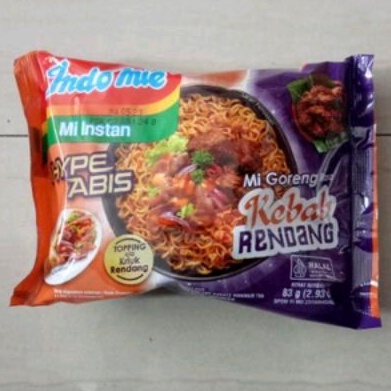 

Mi Instant Indomie KEBAB RENDANG Hype Abis - mie goreng