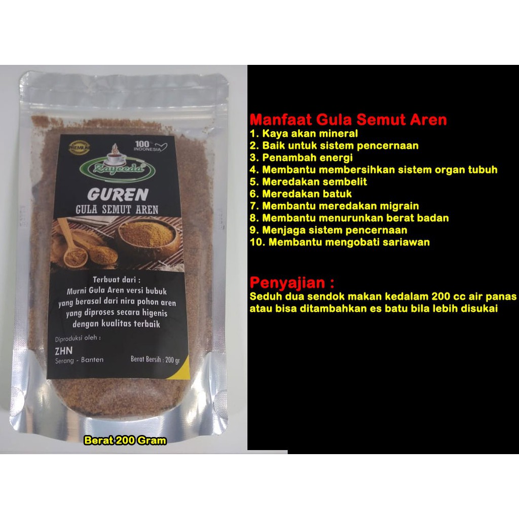 

Turen gula semut aren 200gr