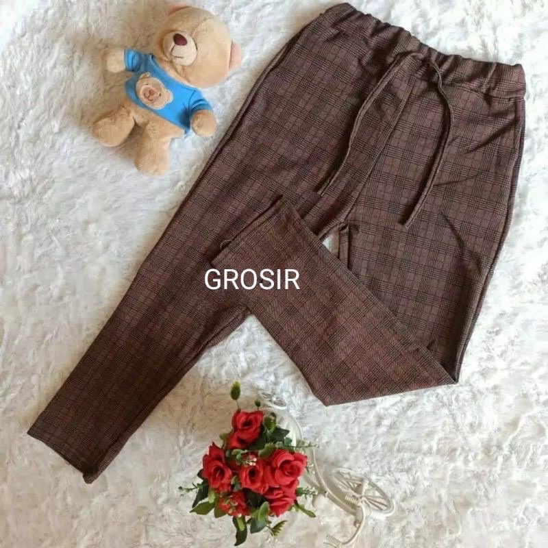 Celana Baggy Pants Kotak / Doty Pants Motif Kotak kotak