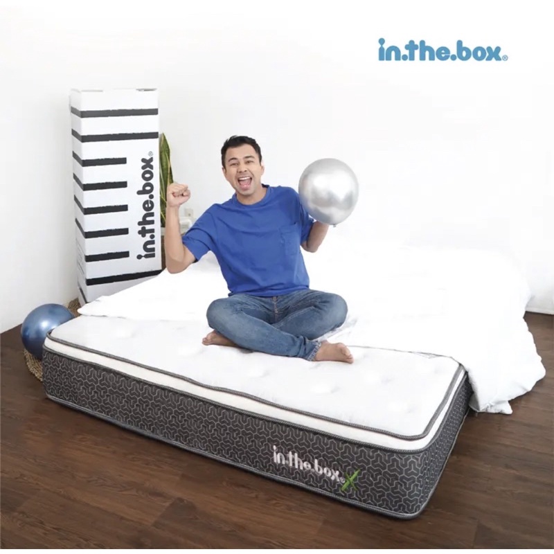 INTHEBOX X - Kasur Springbed PLUSHTOP 160x200, FREE BANTAL