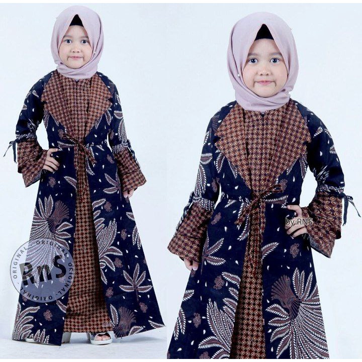 Saroja (991) Couple Batik Gamiss Jessy Coklatan kerah Jas Motif Pari iket