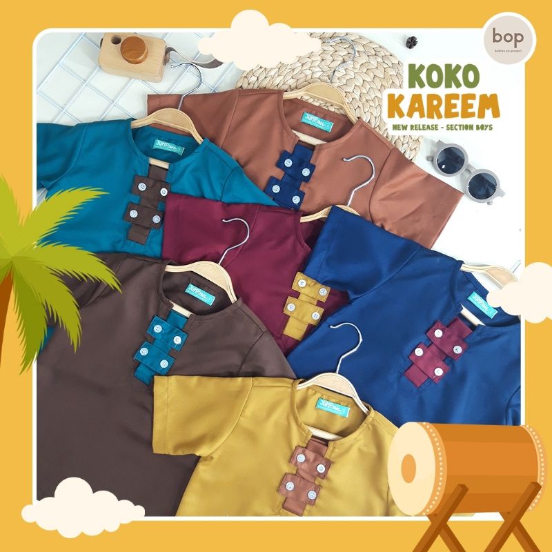 Koko Kareem Pakaian Muslim Pakaian Anak Cowok Usia 1 sd 10 Tahun Baju Koko Anak KBS