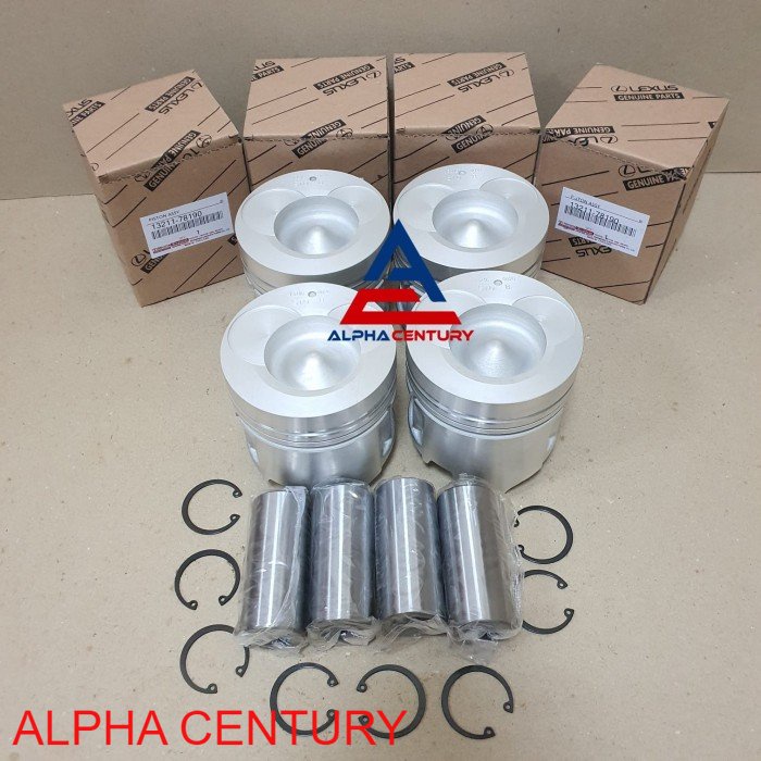 PISTON ASSY 4PCS DUTRO DYNA HT 130 ORIGINAL BAHAN BAJA GARANSI 1 BULAN