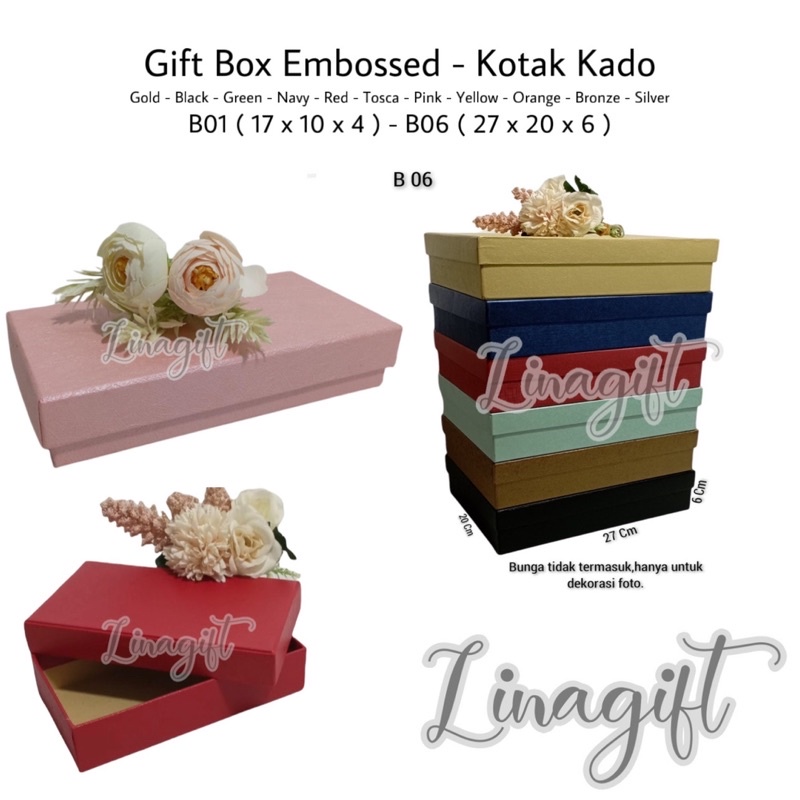 GIFT BOX EMBOSSED - HARD COVER BOX KOTAK KADO BAJU SEJADAH JILBAB COOKIES KURMA HADIAH SOUVENIR CHRISTMAS EXCLUSIVE BAHAN KERAS KARTON TEBAL HAMPERS PARCEL SELAMAT IDUL FITRI EID MUBARAK HAPPY IDUL ADHA - FANCY BOX GOLD RED GREEN NAVY BRONZE PINK TOSCA