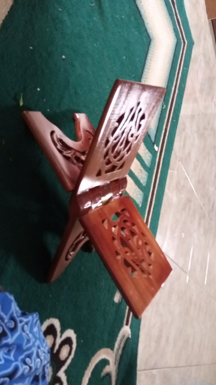 Rekal / Tatakan Al Quran Kayu Jati Campuran Ukuran Lebar 18 Cm
