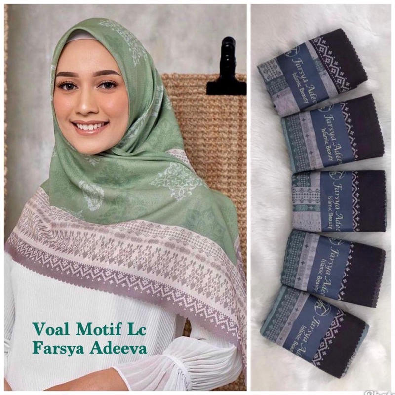 Jilbab Adeeva Denay Motif Koran Segiempat Voal Premium 30+ Motif-Motif 31