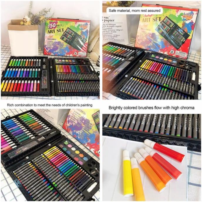 

Mainan Edukasi Anak Set Crayon 150pcs Untuk Belajar Melukis Mewarnai