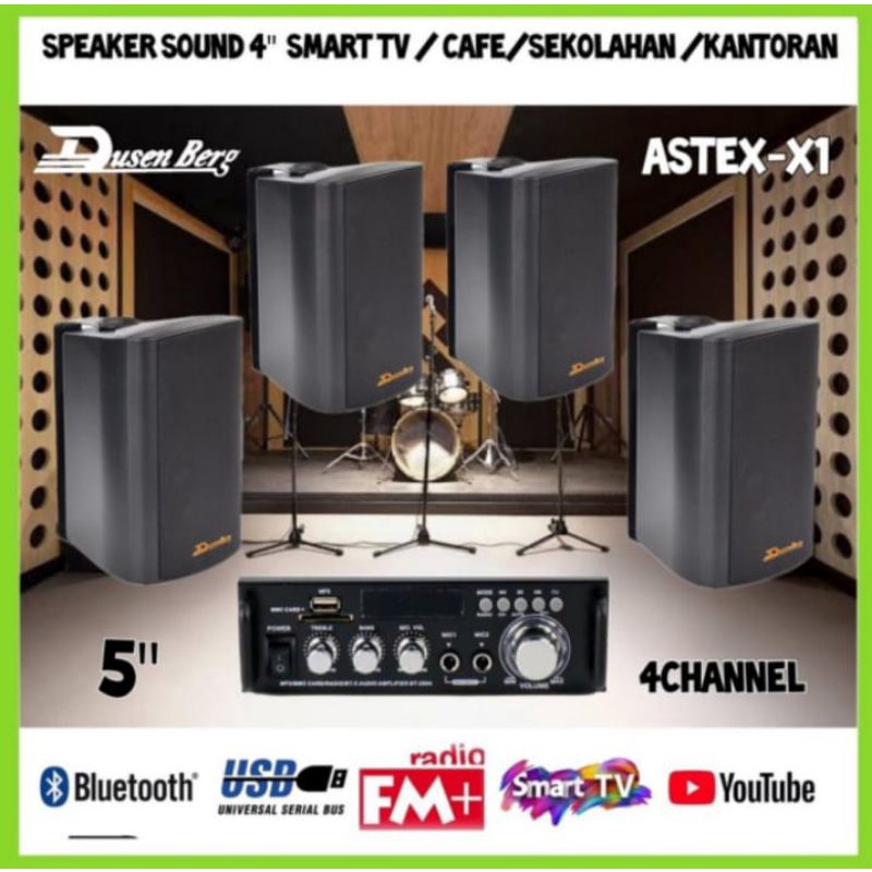 Paket 4 speaker 5 inch DUSENBERG Astex x-1 caffe, restoran