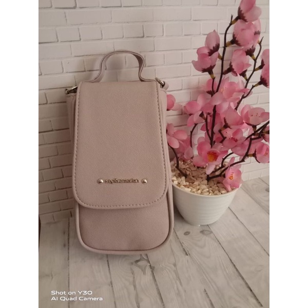 TAS SELEMPANG HP TAS SOPHIE PARIS  CHEROVINA GREY  W2329G3 DISKON MEMBER TERBARU OFFICIAL PROMO