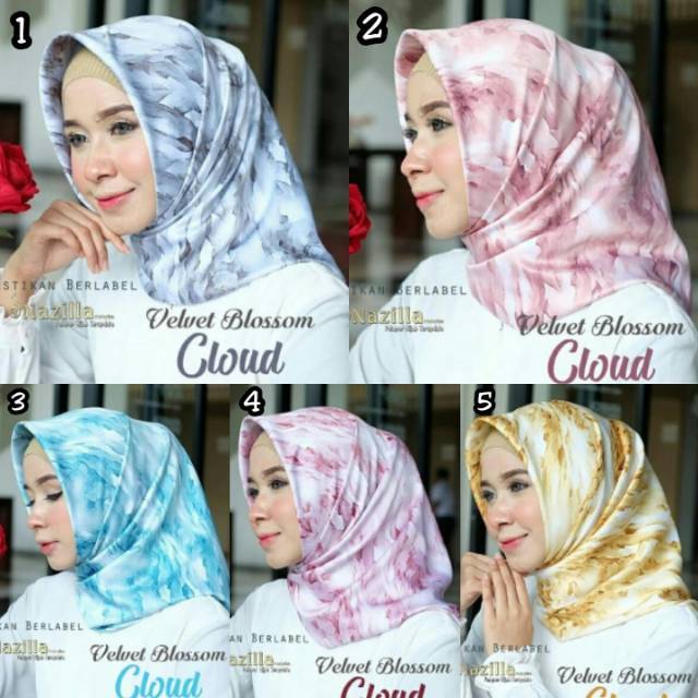 SEGIEMPAT ABSTRAK CLOUD. SEGI4 VELVET BLOSSOM. SEGIEMPAT MOTIF. SEGIEMPAT NAZILLA. HIJAB