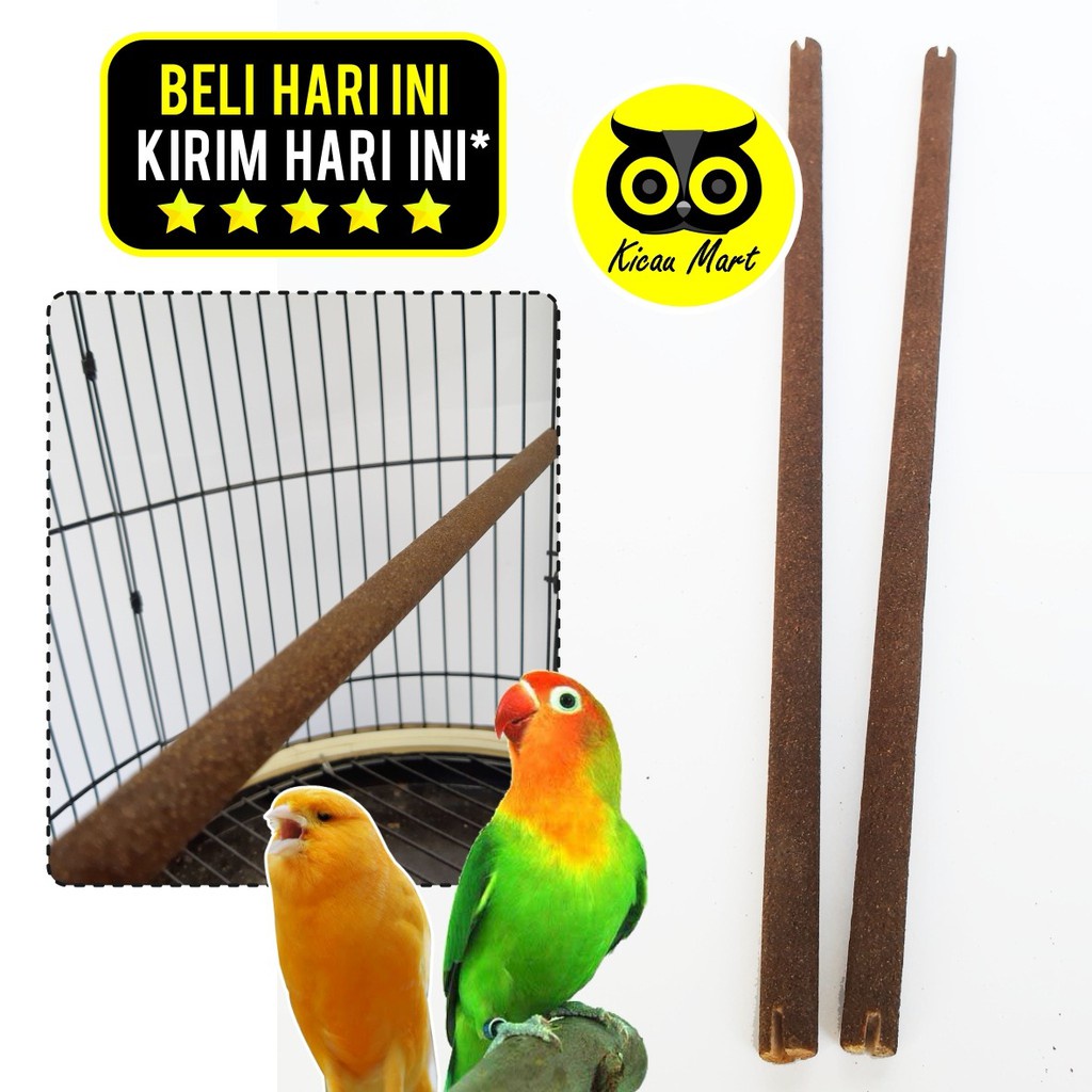 TANGKRINGAN KAKI BURUNG LOVEBIRD KAYU JATI PASIR RESIN SEMPATI SANGKAR KANDANG LOVE BIRD LB TKRLBSJ