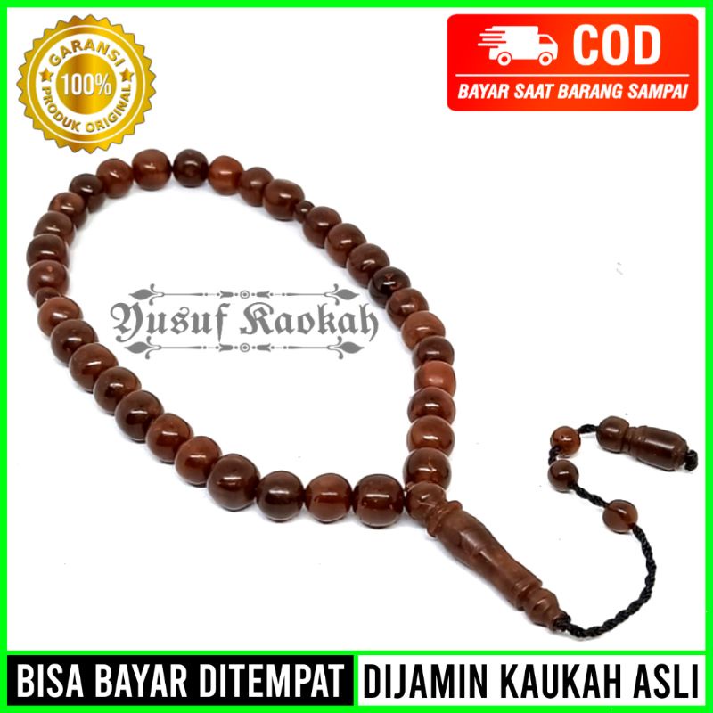 TASBIH KOKKA KAUKAH ASLI BULAT 33 BUTIR / TASBIH KOKKA ASLI / TASBIH KAOKAH ASLI