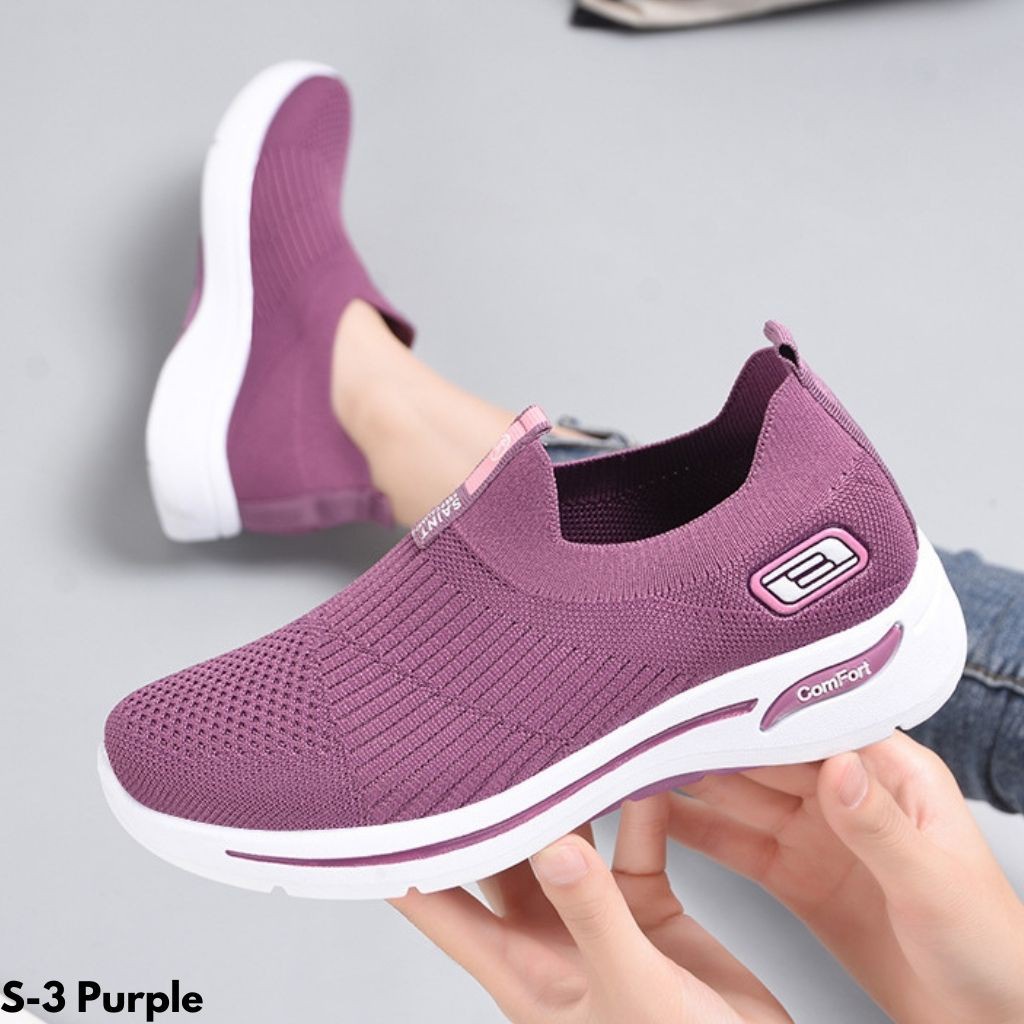 Gypsy - Artsy Sepatu Sneakers Runner Wanita Slip On Import Hitam Sneaker Grey Snakers Korea Seoatu Snekers Cewek Snikers Snackers Kasual Flatshoes XS3